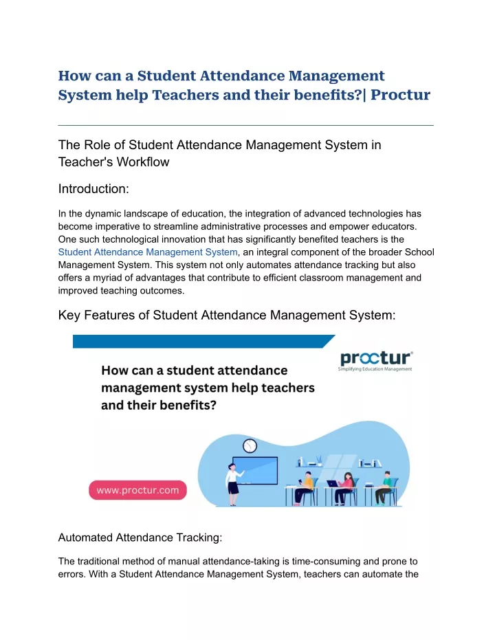how can a student attendance management system