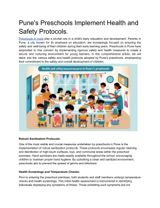 pune s preschools implement health and safety