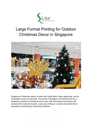 Large Format Printing for Outdoor Christmas Decor in Singapore