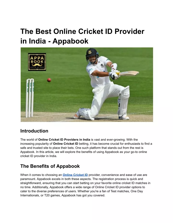 the best online cricket id provider in india