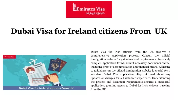 dubai visa for ireland citizens from uk