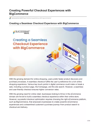 creating powerful checkout experiences with