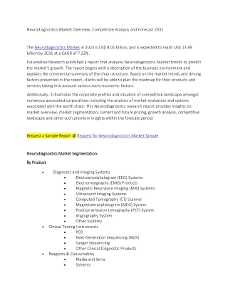 neurodiagnostics market overview competitive