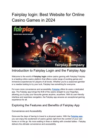 Fairplay login_ Best Website for Online Casino Games in 2024 (1)
