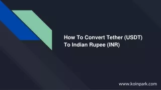 how to convert tether usdt to indian rupee inr
