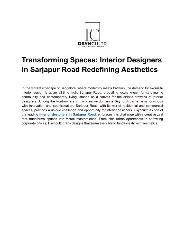 transforming spaces interior designers