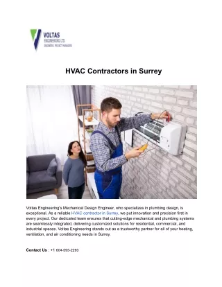 HVAC Contractors in Surrey