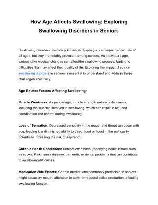 How Age Affects Swallowing_ Exploring Swallowing Disorders in Seniors