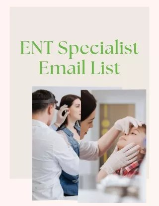 ENT Specialist Email List - PDF