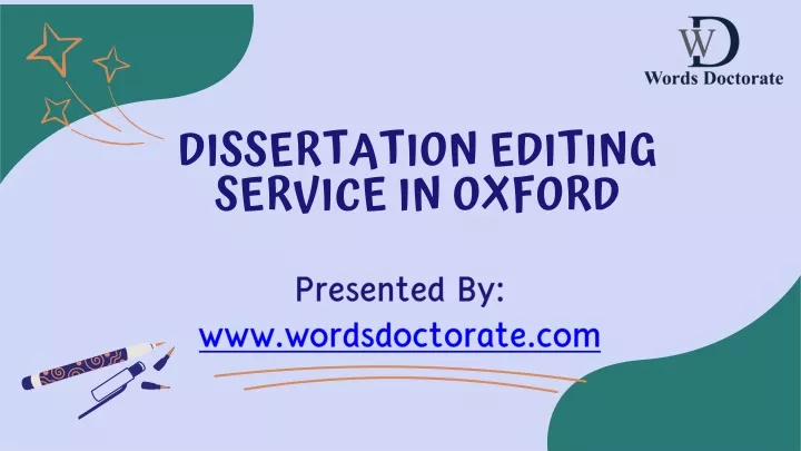dissertation editing service in oxford