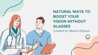 Beyond Glasses: Mazen Zaytoun's Tips for Optimal Eyesight