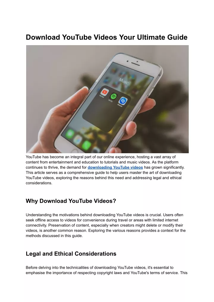 download youtube videos your ultimate guide