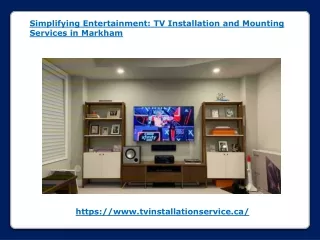 TV Installation and Mounting Services in Markham