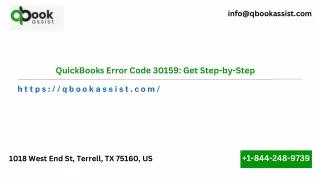 QuickBooks Error Code 30159 Get Step-by-Step