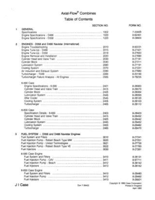 CASE Axial-Flow 1680 Combine Service Repair Manual