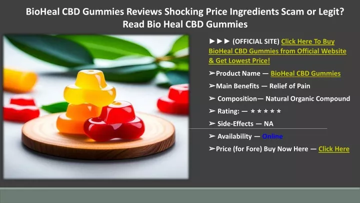 bioheal cbd gummies reviews shocking price