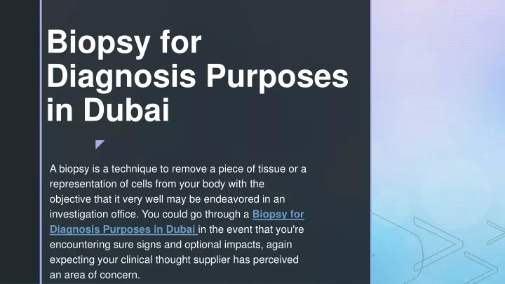 biopsy for diagnosis purposes in dubai