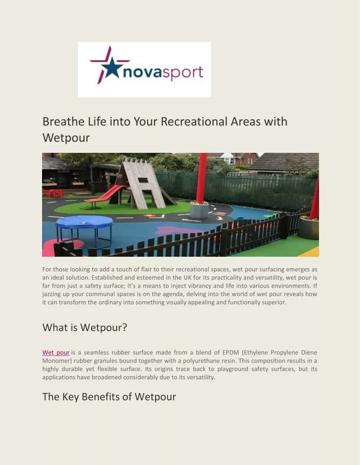 breathe life into your recreational areas with