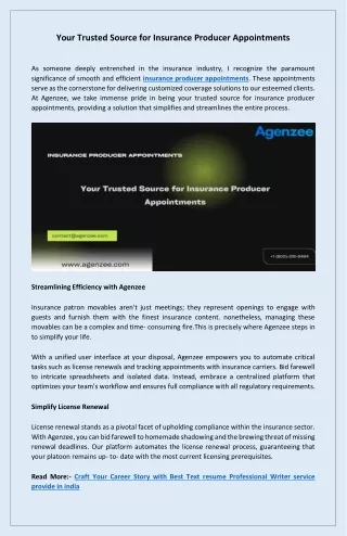 your trusted source for insurance producer