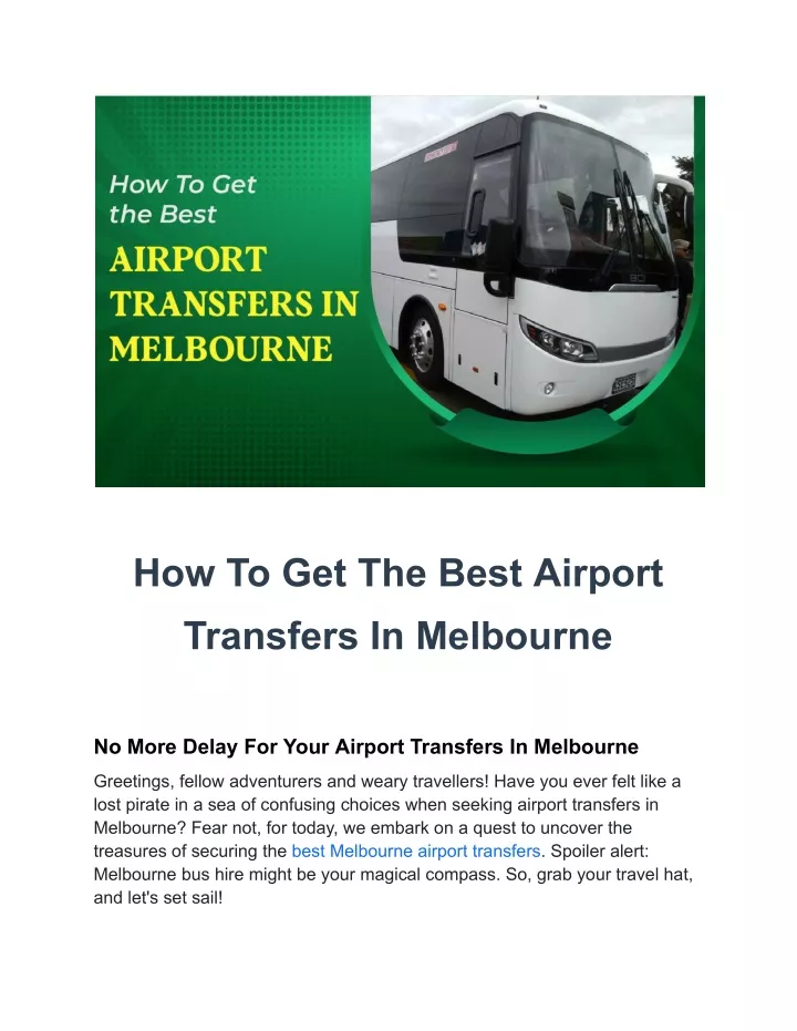 how to get the best airport transfers in melbourne