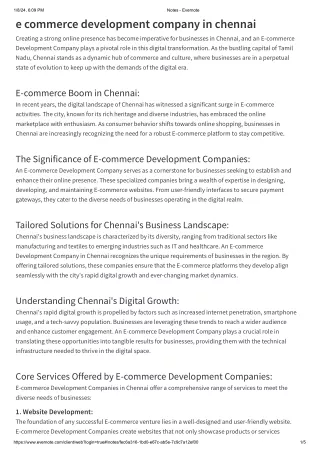 e commerce development company in chennai pdf