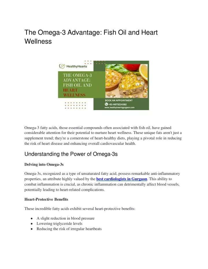 the omega 3 advantage fish oil and heart wellness