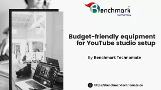 Budget-friendly equipment for YouTube studio setup