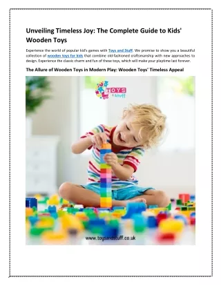 Wooden Toys for kids