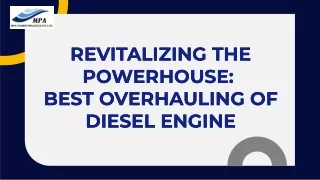 Best Overhauling of Diesel Engine