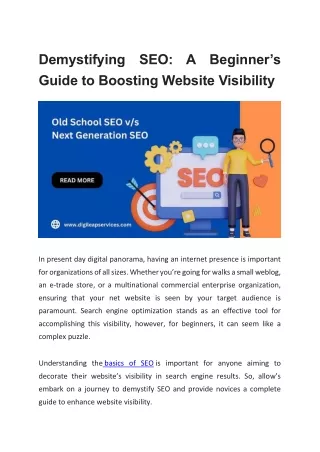 Demystifying SEO: A Beginner’s Guide to Boosting Website Visibility