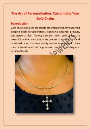 The Art of Personalization Customizing Your Gold Chains_HenryWilsonJewelers