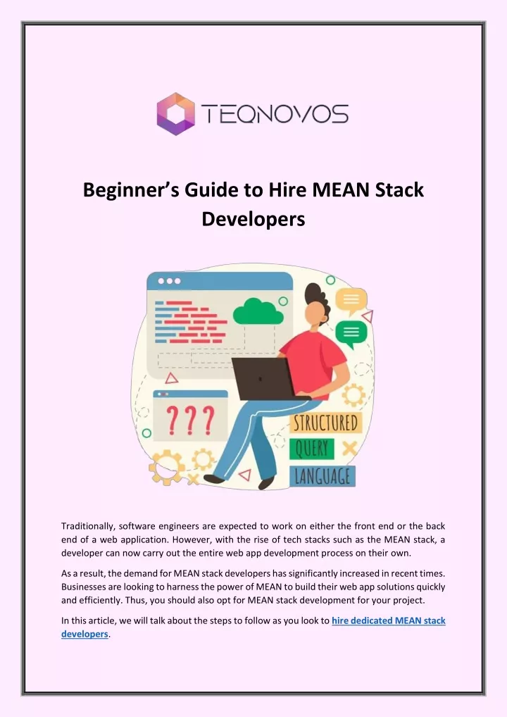 beginner s guide to hire mean stack developers