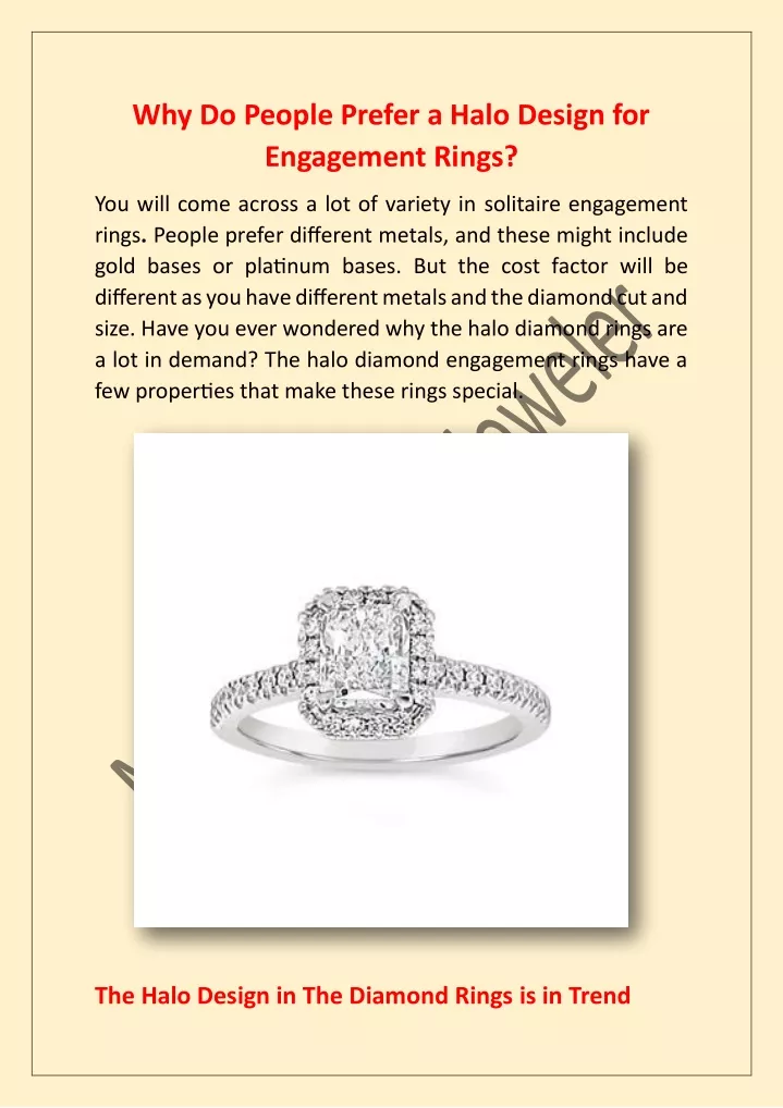 why do people prefer a halo design for engagement