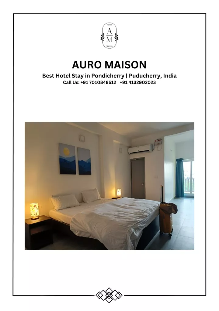 auro maison best hotel stay in pondicherry