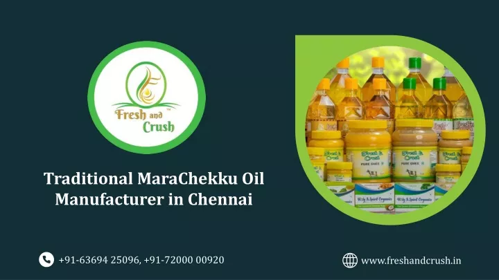 traditional marachekku oil manufacturer in chennai