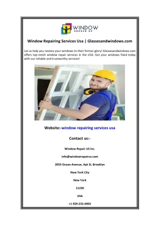 window repairing services usa glassesandwindows