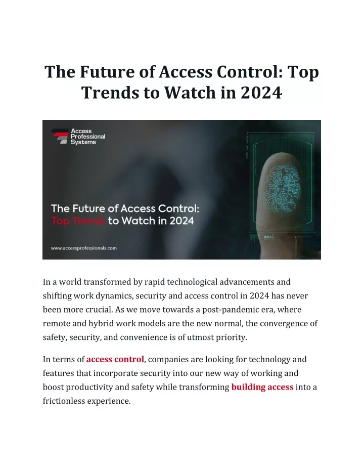 the future of access control top trends to watch