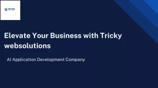 Elevate Your Business with Tricky websolutions AI Application Development Company