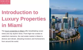 Introduction to Luxury Properties in Miami | Luxe Living Realty