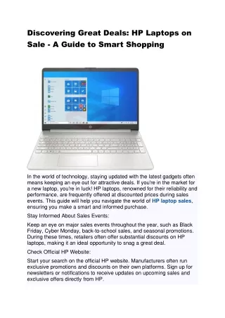 HP laptops on sale