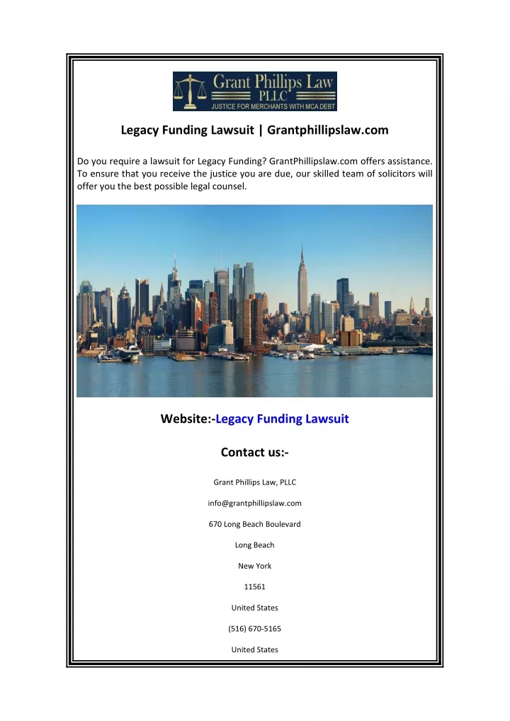 legacy funding lawsuit grantphillipslaw com