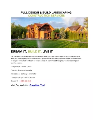 full design build landscaping construction