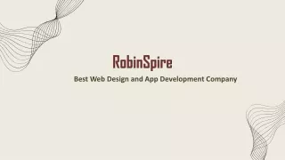 Best Web Design and App Development Company - Robinspire.com