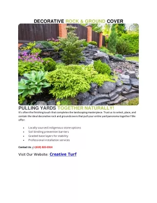 DECORATIVE ROCK & GROUND COVER