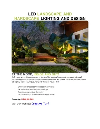 Led Landscape and Hardscape Lighting and Design