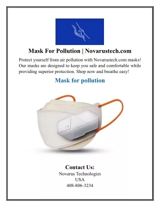 Mask For Pollution | Novarustech.com