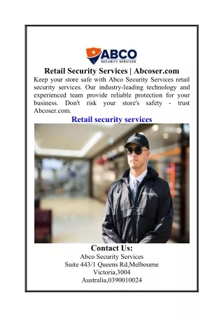 retail security services abcoser com keep your