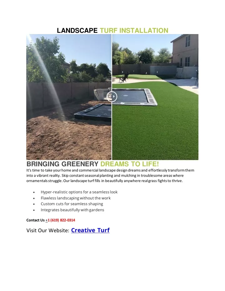 landscape turf installation