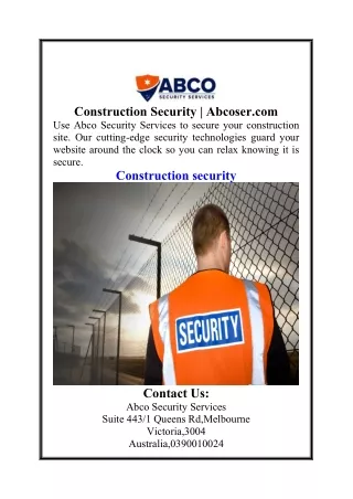 construction security abcoser com use abco
