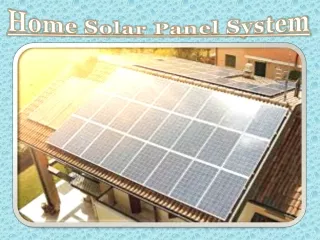 Home Solar Panel System